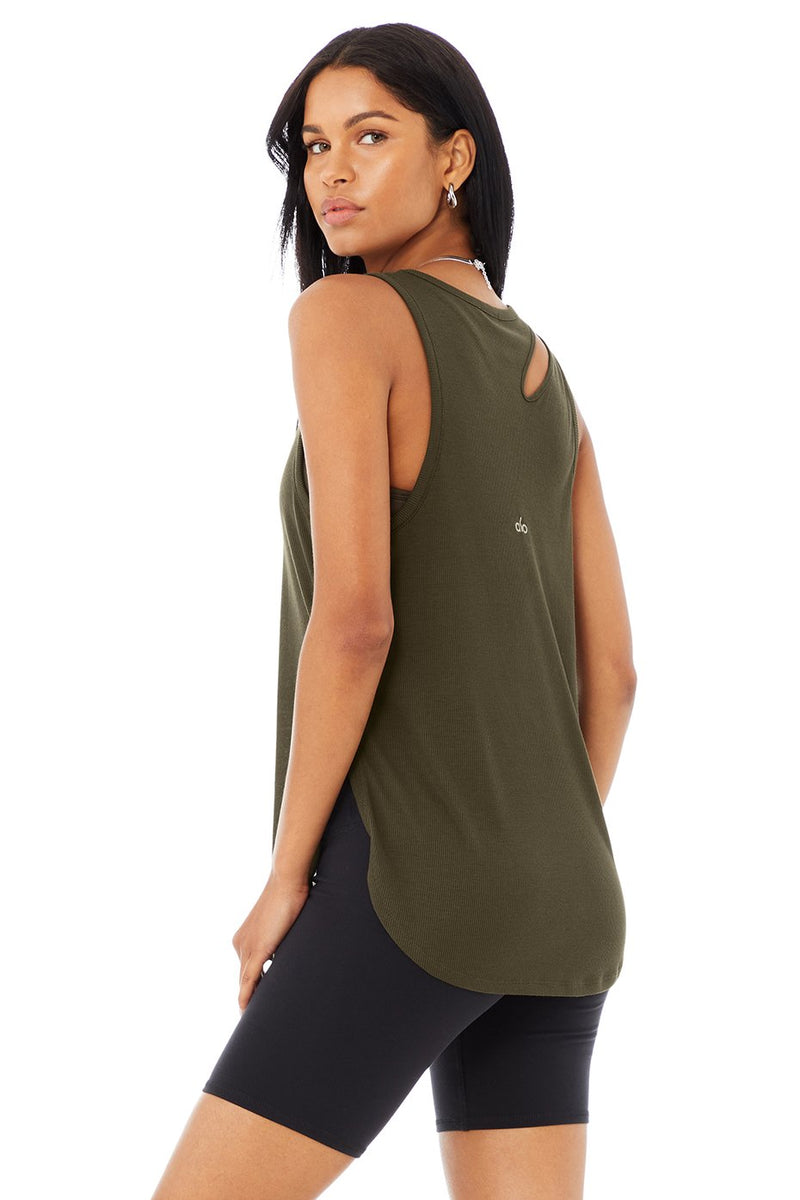 Alo Yoga Ribbed Peak Tank Centre Stage Dancewear Ltd