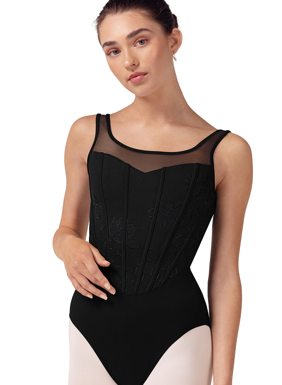 Bloch Isabella Embroidered Corset Tank Leotard