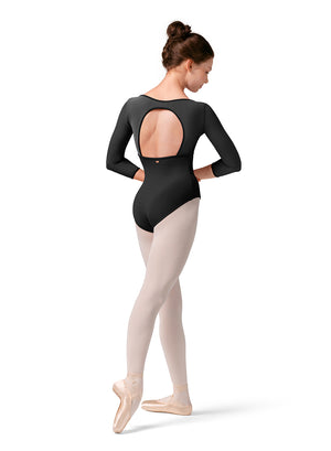 Mirella Zephyr Scoop Neck Low Back 3/4 Sleeve Leo