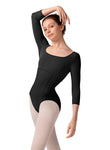 Mirella Zephyr Scoop Neck Low Back 3/4 Sleeve Leo