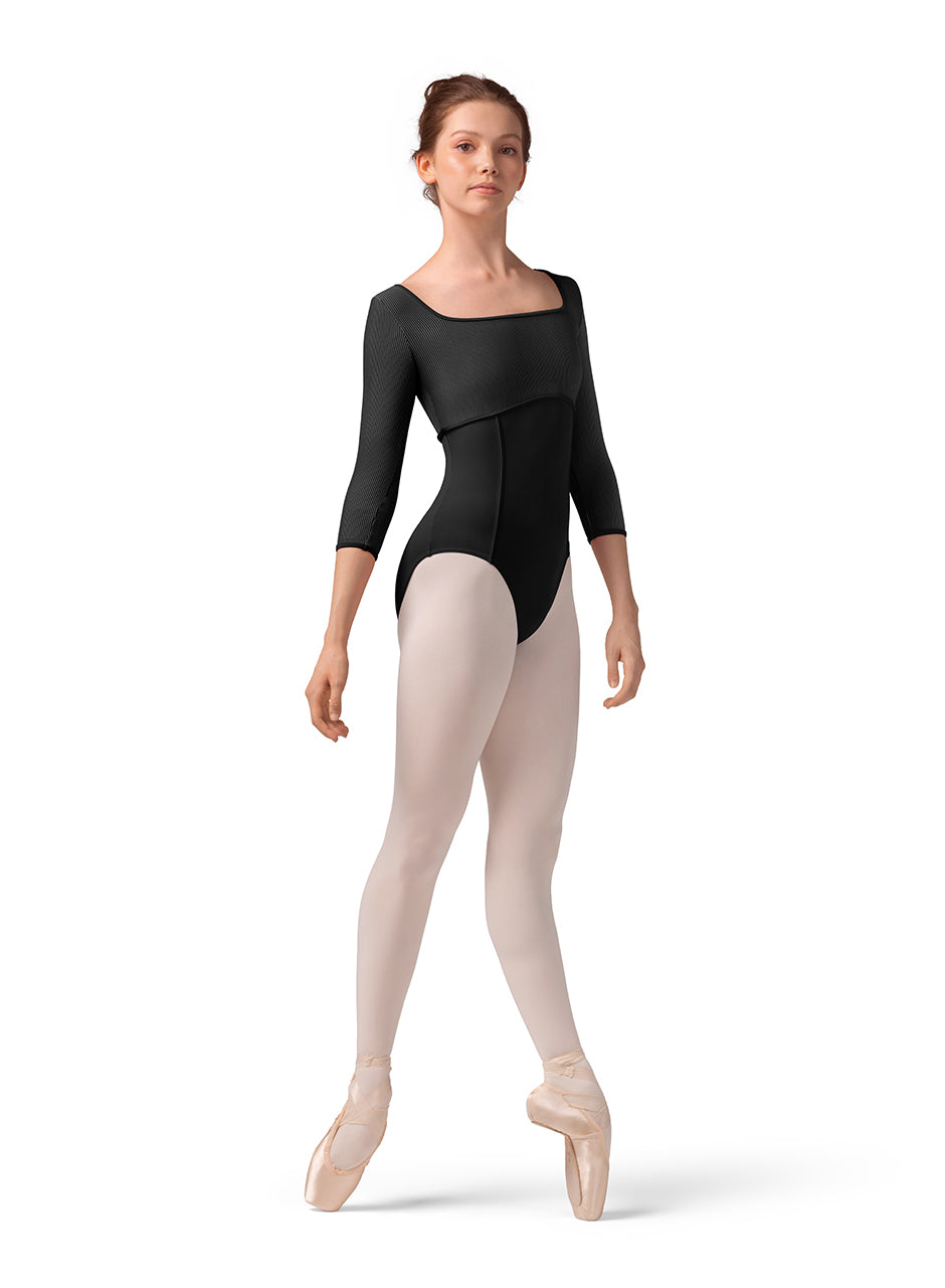 Mirella Zephyr Scoop Neck Low Back 3/4 Sleeve Leo