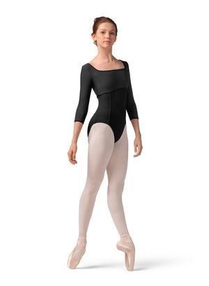 Mirella Zephyr Scoop Neck Low Back 3/4 Sleeve Leo