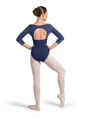 Mirella Zephyr Scoop Neck Low Back 3/4 Sleeve Leo