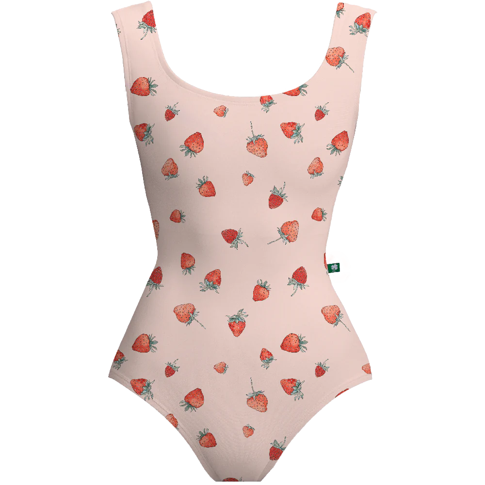 Lucky Leo Pink Strawberries Leotard