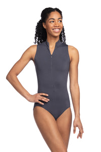 Ainsliewear Zip Front Leotard with Butterfly Bloom Print