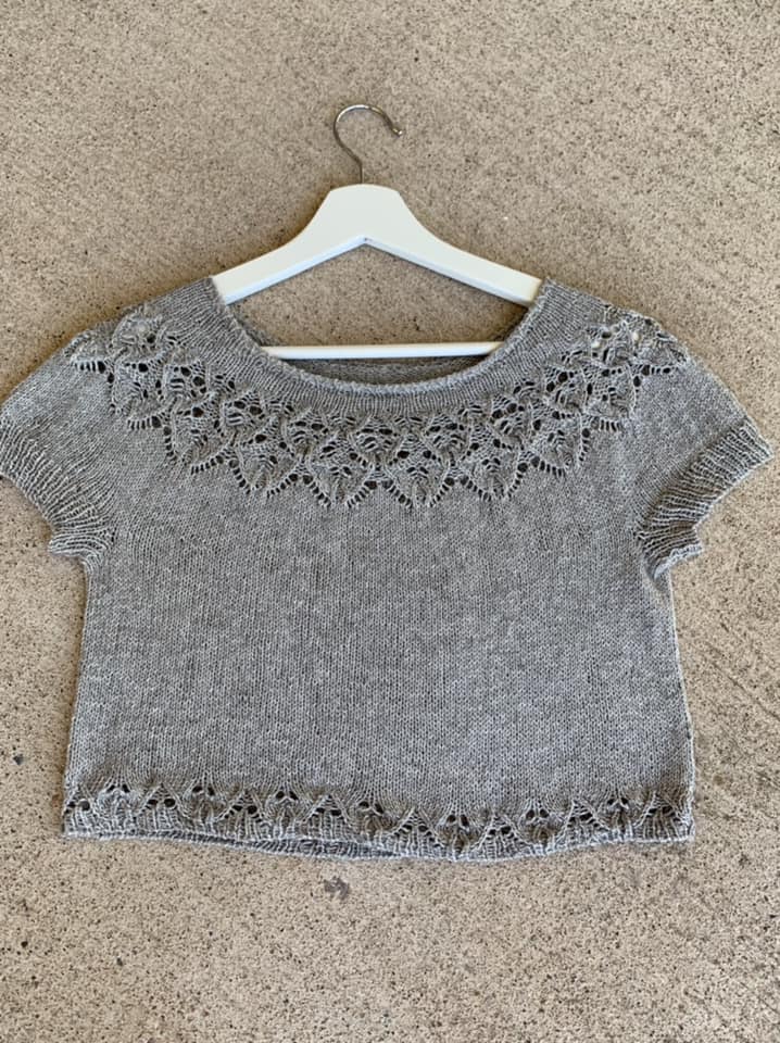 DBD Lace Detail Cropped Sweater