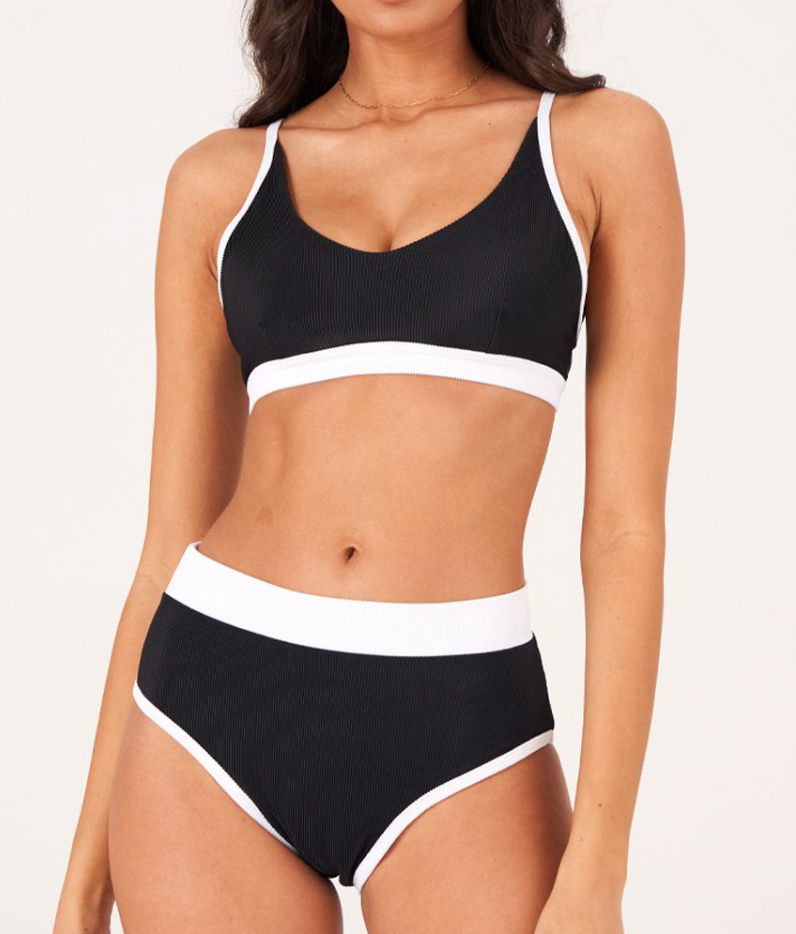 Onzie Colour Block Ribbed Bikini Top