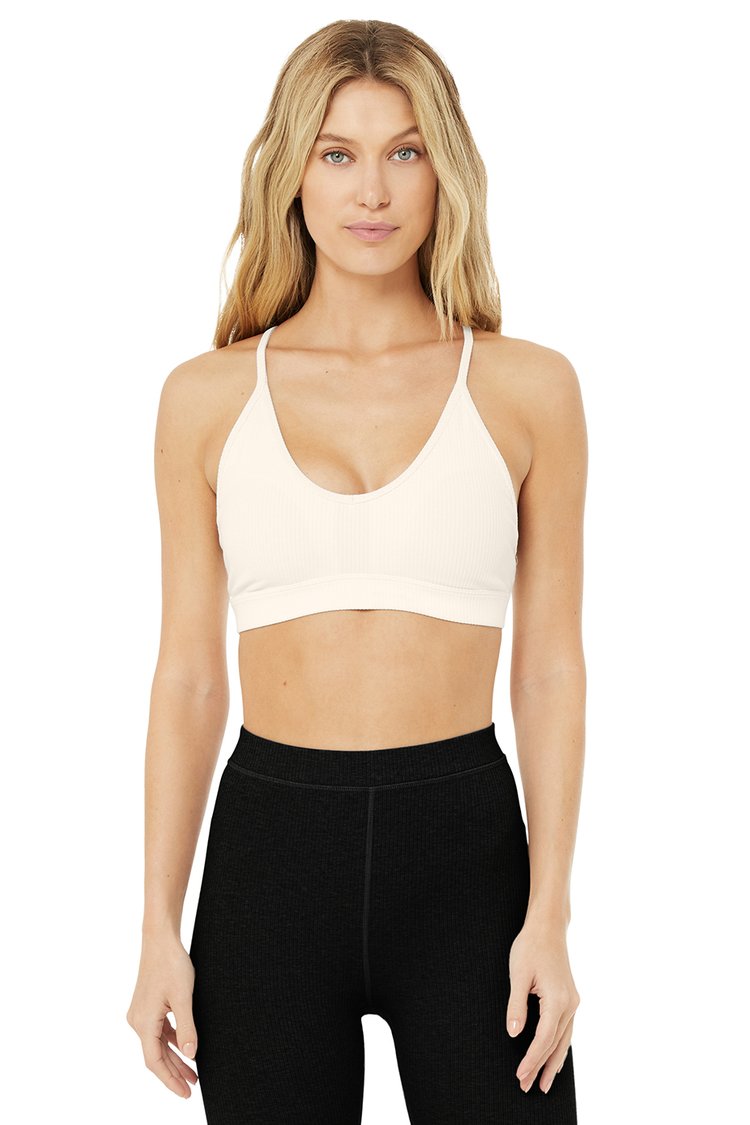 Alo Yoga Ribbed Blissful Bra NWT Size M - $38 New With Tags - From Flippin