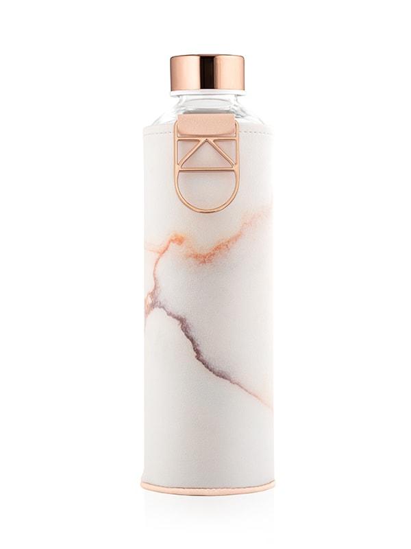 Equa Glass Water Bottle with Faux Leather Case