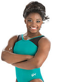 GK Elite Hologram V Neck Leotard
